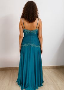 Elegant Teal Evening Gown