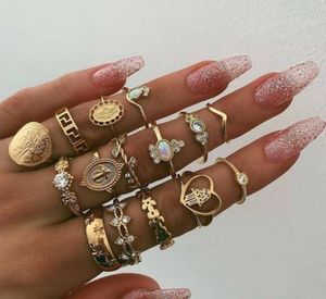 Gold Tone Ring Set (pack of 14)