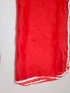Red Net Dupatta