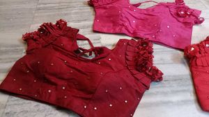 Fancy Blouse Ruffle &amp; Stylish BACK