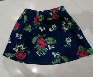 Denim Skirt With Front Buttons