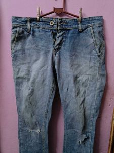 Distressed Denim Jeans