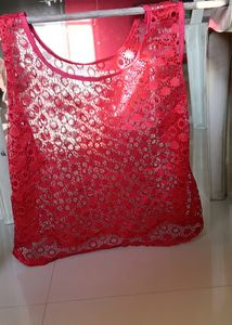 Red Net Crop Top!