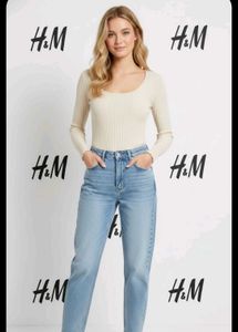 H&M Ribbed Long Sleeve Top