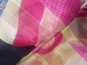 Brown Satin Patta Saree