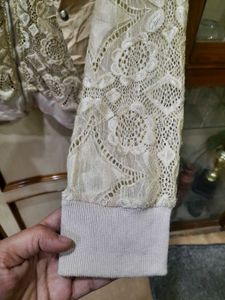 Lace Detail Bomber Jacket