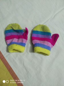 6_12 Months Baby&#39;s Jacket, Gloves &amp; Homemade Bottl