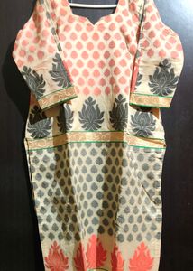 Multi Color Straight Kurti In Pluse Size