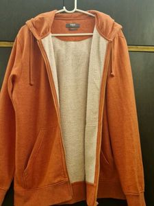 Orange Hoodie with Fleece Lining