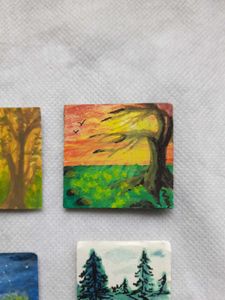 6 Mini Paintings For Decoration
