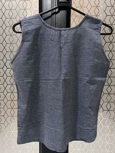 Blue Sleeveless Tank Top