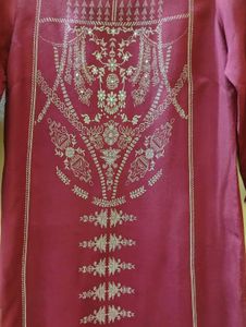Magenta W Kurta
