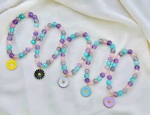 Dainty Daisy,Panda,Hearts, Glass,Marble Beads Brac