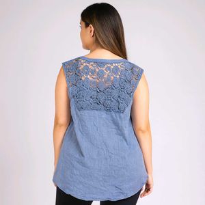sky blue top