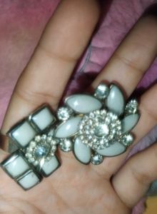 Vintage White Floral Earrings