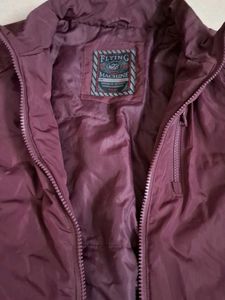 Unisex Maroon Puffer Jacket by Flying machine
