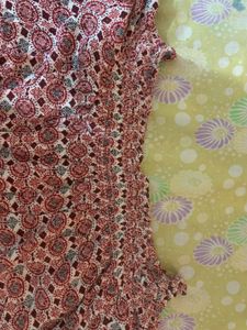 fasttt 👚🥳🤩Patterned Off-Shoulder Crop Top