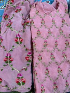 Embroidered Dress Leggings With Dupatta
