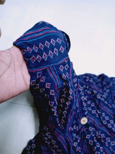 new Blue Printed Kurta