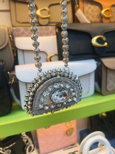 Beaded Evening Bag with Gemstone