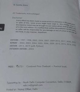 Computer Science with Python Textbook - Class XII
