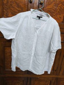 Elegant White Button-Down Top