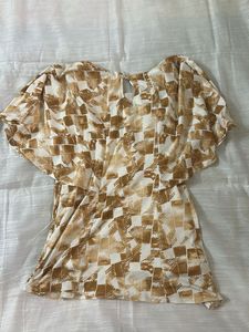Abstract Print Layered Dress