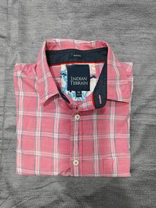 Indian Terrain Pink Half Sleeve Shirt