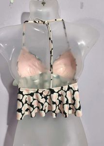Chic Floral Bikini Top -