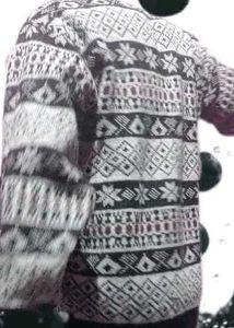 Vintage Fair Isle Knit  80s GrandDad Sweater