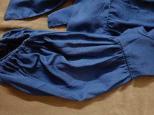 Stylish Blue Tie-up Top