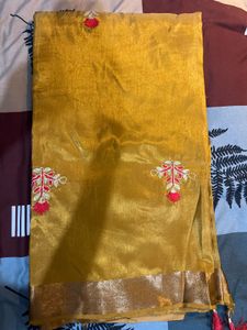 Elegant Gold Saree