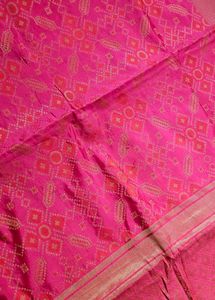 Pink N Golden Banarasi Silk Saree