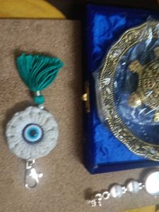 Combo Of Turtle In Glass Crochet Ring N Watch