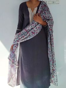 Grey Kurta Set