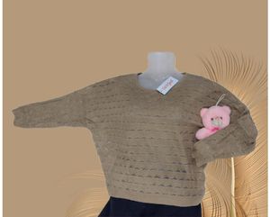 Stylish Tan Knit Sweater