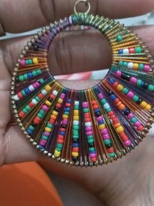 Boho Beaded Hoop Earrings