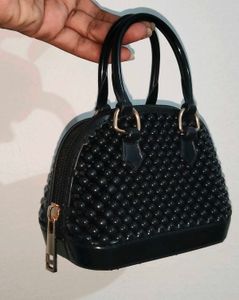 Black Beaded Handbag