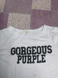 Text Printed Crop Top