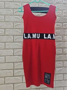 Red LA.MU Bodycon Dress