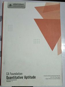 CA Foundation Quantitative Aptitude - Volumes 1 &amp;