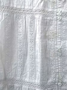 White Embroidered Shirt Dress