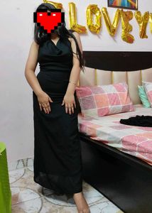 Cowl Neck Black Dress