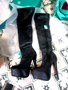 high Black Platform Boots