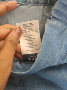 Wide Leg Denim Culottes