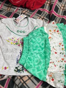 6 month Baby Girl T-shirt and Frock
