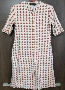 Off White Printed Kurti