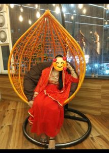 Elegant Red Anarkali Gown With Jhumke Free