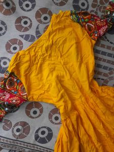 Yellow Printed Kurta💛