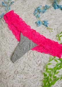 Pink Lace Thong